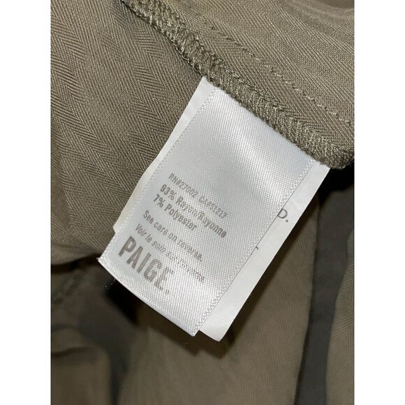 Paige Green Collared Short-Sleeve Ruffled Button-Up Shirt  Mini Dress Women's Si - Picture 8 of 9